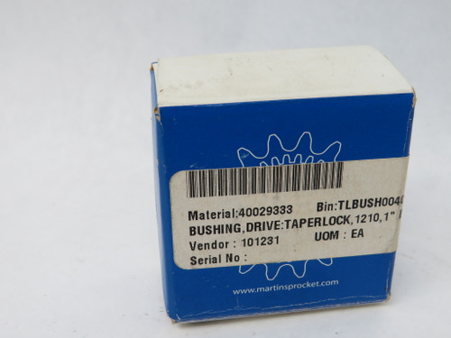 Martin 1210-1 Taper Lock Bushing 1-7/8"OD 1"ID 1"LTB SHELF WEAR NEW