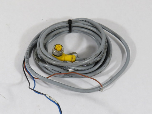 Turck WK 4T-5 Right-Angle M12 Female to Cut End 3 Cond 107" USED