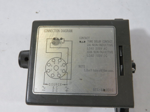 Omron DTS-44A001C Solid State Timer 0-5sec 200VAC USED