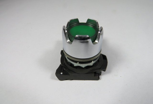 Allen-Bradley 800FM-LG3 Green Guarded Push Button Operator USED