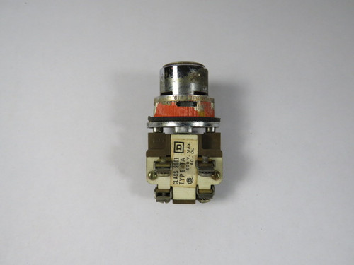 Square D 9001-TR6 Black Full Shroud Push Button 1NO/1NC USED