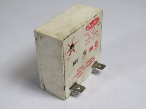 Dayton 2A559 Solid State Timer on Delay .05-1 Sec 120VAC 1A USED