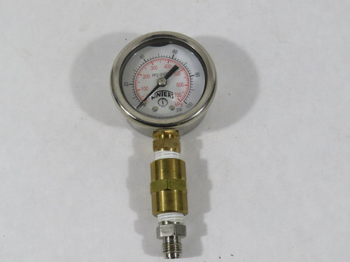 Winters PFQ2411R1R11 0-100psi 0-700kPa Pressure Gauge Bottom-Mount USED