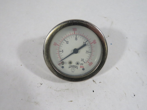 WINTERS PFQ902  0-30PSI 0-200KpA Pressure Gauge USED