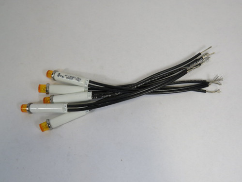 Chicago Miniature 2150A3-125V Panel Indicator 125V 1/2W AMBER Lot of 7 NOP