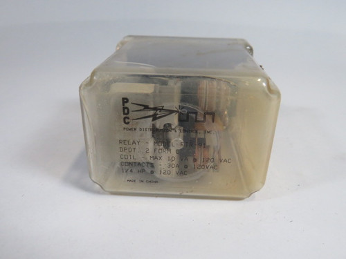 PDC FTR-91 Relay 10VA 120VAC USED