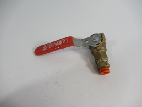 M.A Stewart and Sons B-3 Brass Ball Valve 1/4” 1/2 psi C/W Tube Piece USED