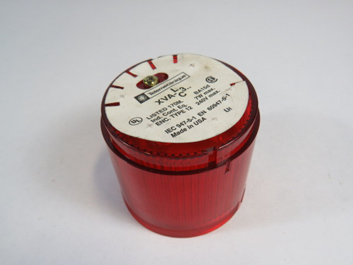 Telemecanique XVA-C341 Red Stack Light No Bulb 240V 7W USED