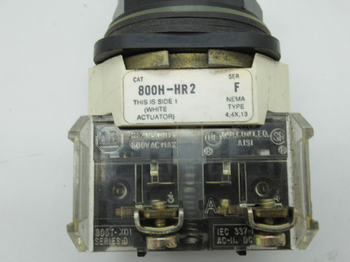 Allen-Bradley 800H-HR2D1 Series F 2-Position Selector Switch 1NO USED