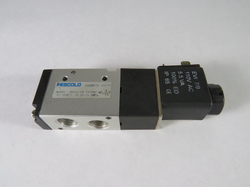 Fescolo SV231-08 Solenoid Valve 110VAC 0.15~0.8MPa USED