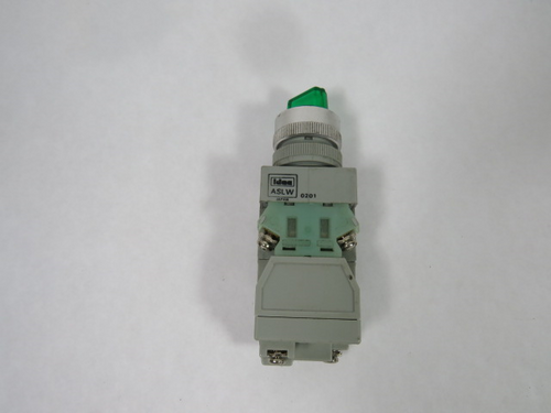 IDEC ASLW29920-G-6V Green Illuminated Selector Switch 6V 2NO 2-Position USED