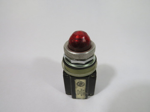 General Electric CR104C332 Red Miniature Indicator Light 120V 50/60HZ USED