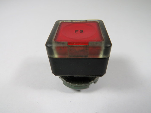 General Electric P9SPLRGD Red Push Button "F3" No Mounting Latch USED