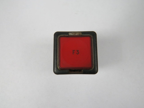 General Electric P9SPLRGD Red Push Button "F3" No Mounting Latch USED