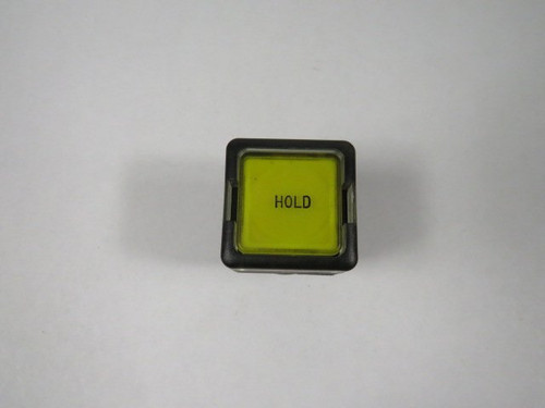 General Electric P9SPLGGD Yellow Push Button "HOLD" No Mounting Latch USED