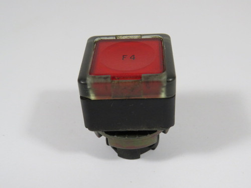 General Electric P9SPLRGD Red Push Button "F4" No Mounting Latch USED