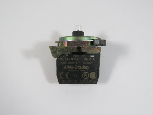 Allen-Bradley 800F-N7G Series A Light Module w/ Mounting Latch 240V USED