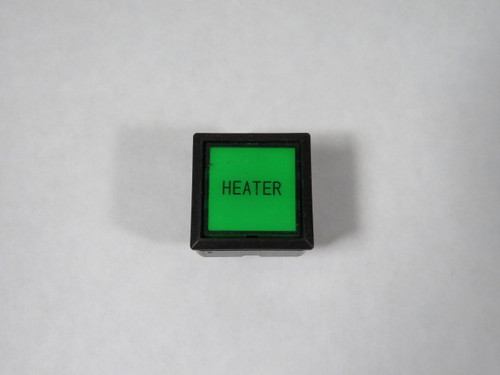 IDEC LW7L-M1-G Green Square Push Button Operator "HEATER" USED