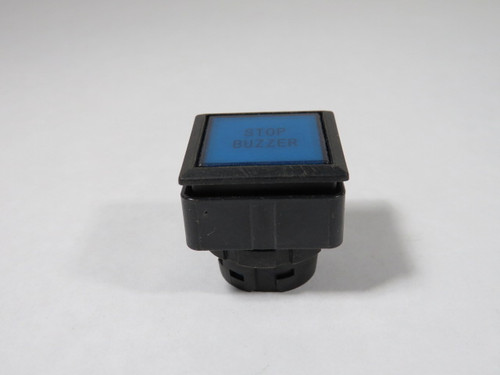 IDEC LW7L-M1-S Blue Square Push Button Operator "STOP BUZZER" USED