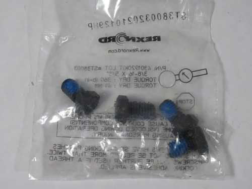 Rexnord 4301920KIT 4-Pack of Screws 3/8-16x5/16" 360 lb-in 41Nm NWB
