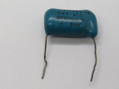 ITW 104M06QC47 Quencharc Arc Capacitor 0.1uF +/-20% 600VDC 250VAC 47Ohms USED