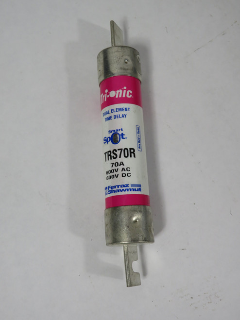 Ferraz Shawmut TRS70R Time Delay Smart Spot Fuse 70A 600VAC/DC USED