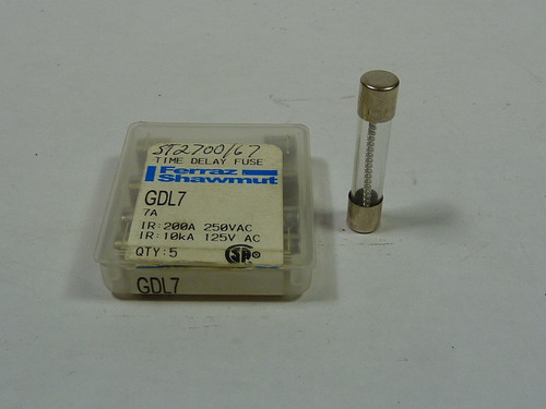 Ferraz Shawmut GDL7 Time Delay Fuse 7A 250V 5-Pack NEW
