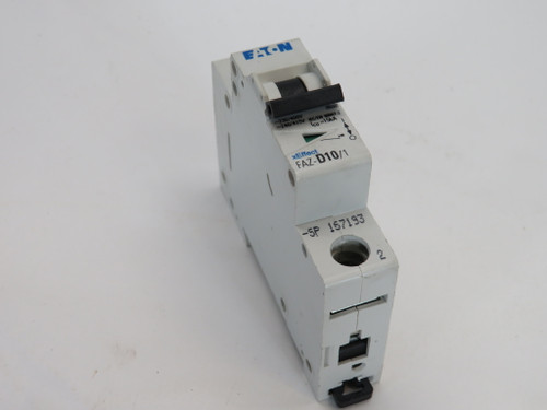 Eaton FAZ-D10/1-SP Circuit Breaker 10A 230/400VAC 240/415VAC 1P USED