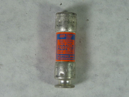 Ferraz Shawmut Amp-Trap A2D2-1/2R Dual Element Time Delay Fuse 2-1/2A 250V  USED