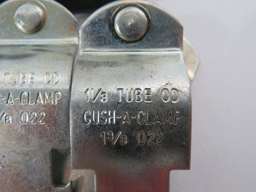 Cush-A-Clamp 018T022G Galv. Pipe Clamp Kit 1-1/8"Tube 1-3/8"Pipe Lot of 2 USED