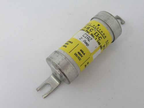 GE Alsthom CIA-2 Open Hole Bolt-On Fuse 2A 660V 460VDC USED