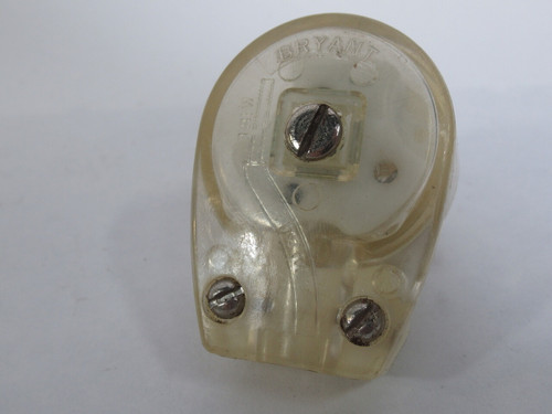 Bryant 5695 New Style Clear Angle Plug 15A 250V 3W 2P *Rust on Screws* USED