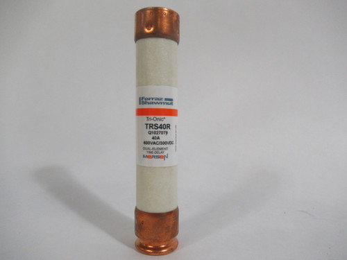 Ferraz Shawmut Mersen TRS40R Tri-Onic Fuse 40A 600VAC 300VDC USED