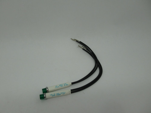 Wamco WL-2152A5 Green Pilot Light 125V .3W .31"Head 6" Lead Lot of 2 NWB