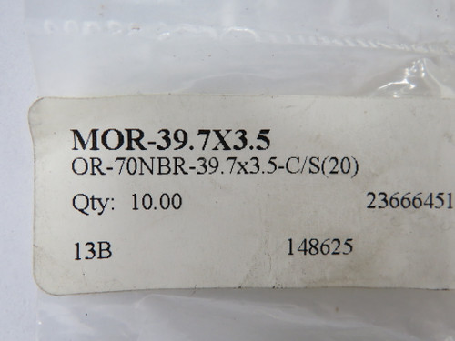 Hercules MOR-39.7X3.5 O-Ring 46.7mmOD 39.7mmID 3.5mmW Lot/9 *Holey Bag* NWB