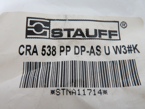 Stauff CRA-538-PP-DP-AS-U-W3#K Polypropylene Profiled Clamp Size5 38mm Dia NWB