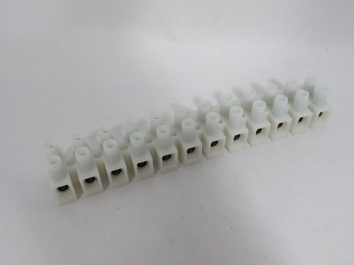 Heavy Power Co. PA14HDS/12 White Terminal Block 50/57A 300/500V 12 Position NOP