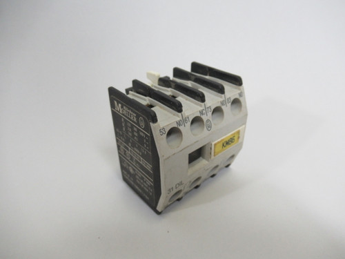 Klockner-Moeller 31DIL Auxiliary Contact Block 3NO 1NC 6000V 18-14AWG USED