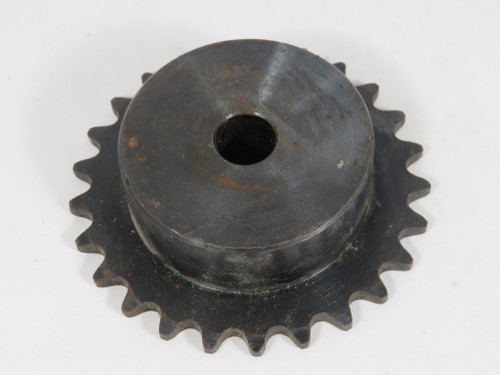 Tsubaki 35B25-1/2 Roller Chain Sprocket 1/2"ID 25T 35 Chain 3/8"P *RUST* USED