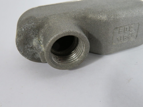 EDC 1/2LB Aluminum Conduit Body Threaded Hub 1/2" USED