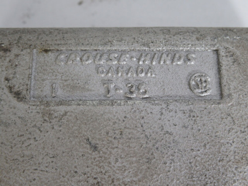 Crouse-Hinds T38 Conduit Body w/o Cover 1" NPT USED