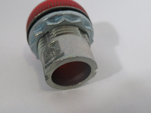 Allen-Bradley 800FM-P4 Red Metal Pilot Light Operator USED