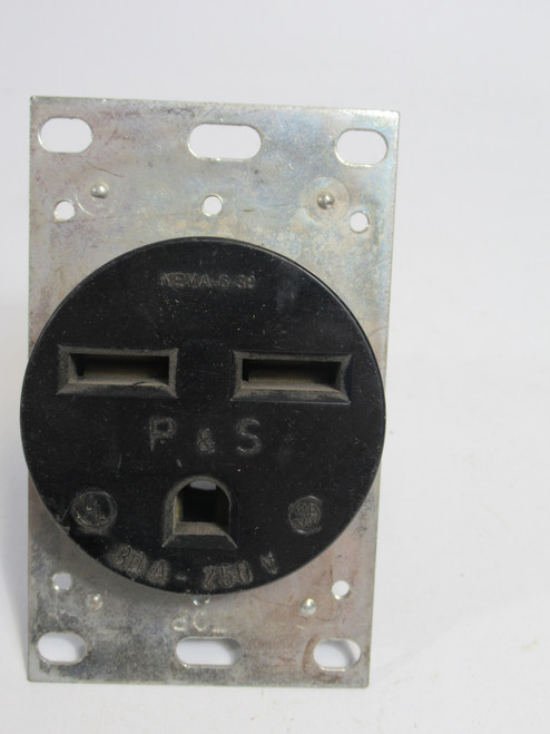 Pass & Seymour 5930 Flush Receptacle 30A 2500V 3W 2P SHELF WEAR USED