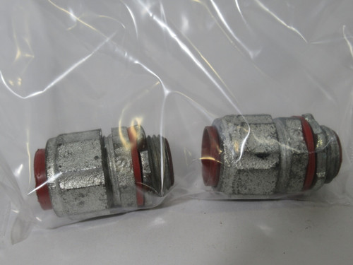 Generic Straight Malleable Iron Liquidtight Connector 1/2" Lot of 2 USED