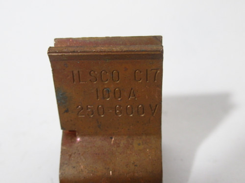 Ilsco C-17 Copper Fuse Clip 1/4" 100A 250-600V USED