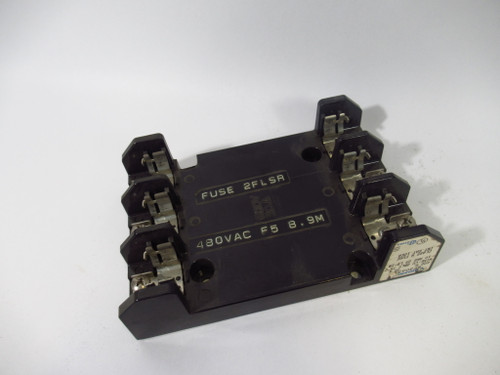 Marathon 6F30A3S New Style Fuse Block 30A 600V 3 Pole USED