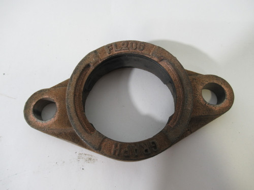 Graphalloy FL206 2 Bolt Flange Housing for 30mm Ball Bearing Cast Iron USED