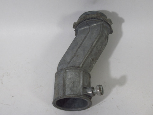 Halex 03707B Die Cast Zinc EMT to Box Offset Connector 3/4" USED