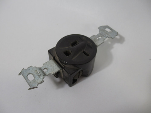 Bryant 5461 Old Style Straight Receptacle 20A 250V 3W 2P USED