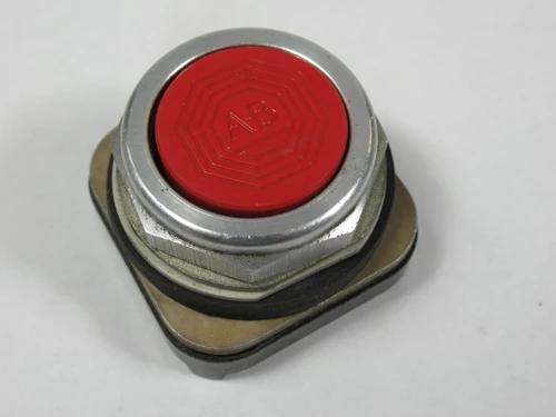 Allen-Bradley 800T-A6 Series N Push Button Red Flush Head No Contact Block USED